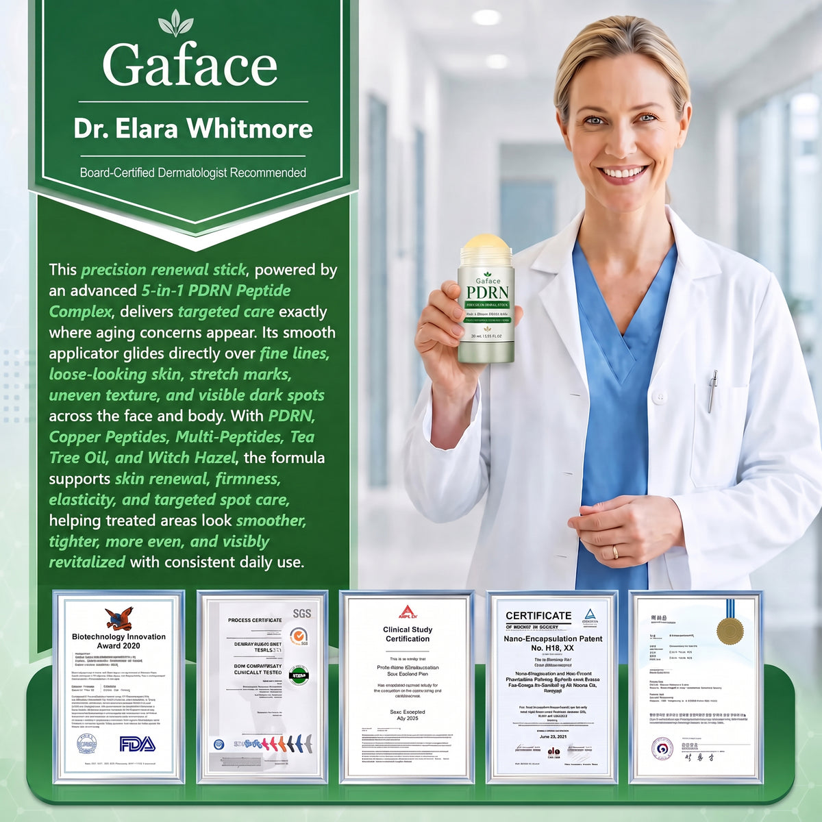 Gaface® PDRN Anti-Aging Peptide Renewal Stick