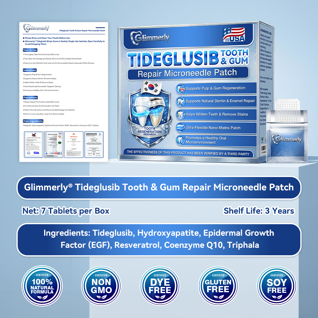 🦷𝐆𝐥𝐢𝐦𝐦𝐞𝐫𝐥𝐲® 𝐓𝐢𝐝𝐞𝐠𝐥𝐮𝐬𝐢𝐛 𝐓𝐨𝐨𝐭𝐡 & 𝐆𝐮𝐦 𝐑𝐞𝐩𝐚𝐢𝐫 𝐌𝐢𝐜𝐫𝐨𝐧𝐞𝐞𝐝𝐥𝐞 𝐏𝐚𝐭𝐜𝐡  | 𝐀𝐝𝐯𝐚𝐧𝐜𝐞𝐝 𝐒𝐭𝐞𝐦-𝐂𝐞𝐥𝐥 𝐀𝐜𝐭𝐢𝐯𝐚𝐭𝐢𝐨𝐧 𝐓𝐞𝐞𝐭𝐡 𝐒𝐭𝐫𝐢𝐩𝐬(🦷𝐑𝐞𝐛𝐮𝐢𝐥𝐝 𝐄𝐧𝐚𝐦𝐞𝐥 & 𝐃𝐞𝐧𝐭𝐢𝐧 • 𝐒𝐭𝐫𝐞𝐧𝐠𝐭𝐡𝐞𝐧 𝐆𝐮𝐦𝐬 • 𝐄𝐫𝐚𝐝𝐢𝐜𝐚𝐭𝐞 𝐓𝐚𝐫𝐭𝐚𝐫 & 𝐎𝐝𝐨𝐫 • 𝐒𝐭𝐨𝐩 𝐓𝐨𝐨𝐭𝐡 𝐒𝐞𝐧𝐬𝐢𝐭𝐢𝐯𝐢𝐭𝐲)