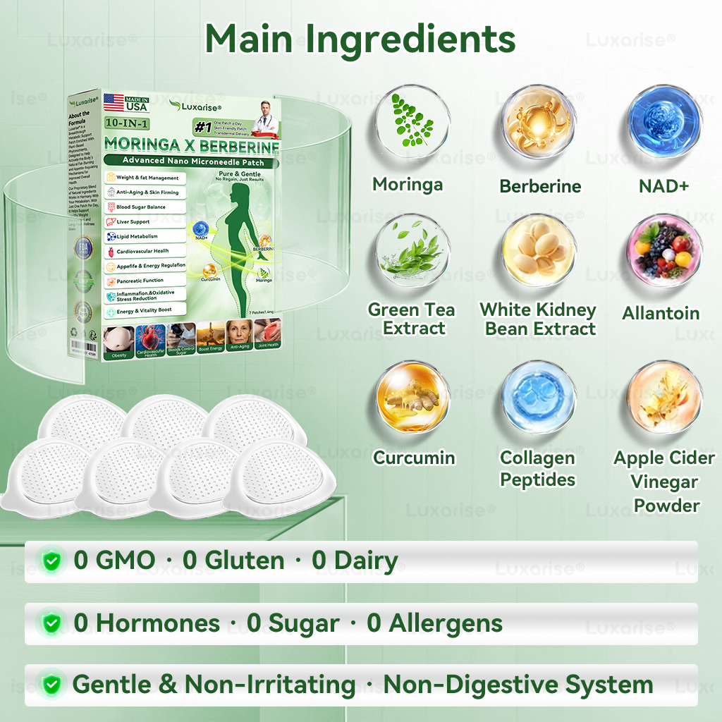𝗟𝘂𝘅𝗮𝗿𝗶𝘀𝗲® 𝗢𝗳𝗳𝗶𝗰𝗶𝗮𝗹 𝗦𝘁𝗼𝗿𝗲 | 𝗠𝗼𝗿𝗶𝗻𝗴𝗮 & 𝗕𝗲𝗿𝗯𝗲𝗿𝗶𝗻𝗲 𝟭𝟬-𝗜𝗡-𝟭 𝗔𝗱𝘃𝗮𝗻𝗰𝗲𝗱 𝗡𝗮𝗻𝗼 𝗠𝗶𝗰𝗿𝗼𝗻𝗲𝗲𝗱𝗹𝗲 𝗣𝗮𝘁𝗰𝗵 (𝗢𝗻𝗰𝗲 𝗮 𝗗𝗮𝘆 - 𝗩𝗶𝘀𝗶𝗯𝗹𝗲 𝗥𝗲𝘀𝘂𝗹𝘁𝘀 𝗶𝗻 𝗝𝘂𝘀𝘁 𝟳 𝗗𝗮𝘆𝘀) 👩‍⚕️