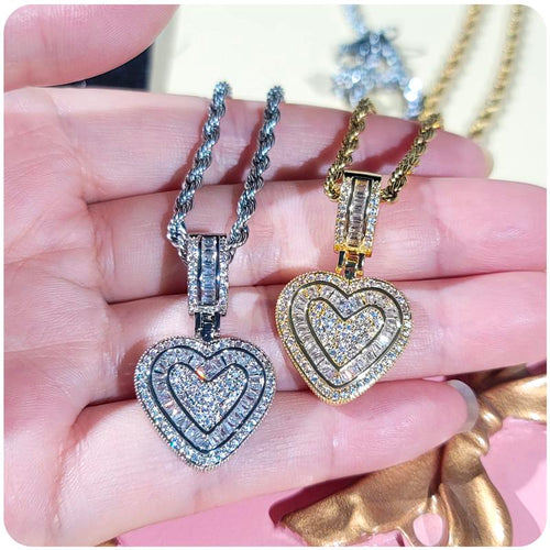 【LAST DAY 49% OFF】Hip Hop Heart Necklace