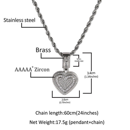 【LAST DAY 49% OFF】Hip Hop Heart Necklace